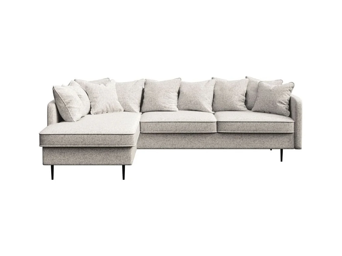 Canapé d'angle gauche Esme - Beige clair