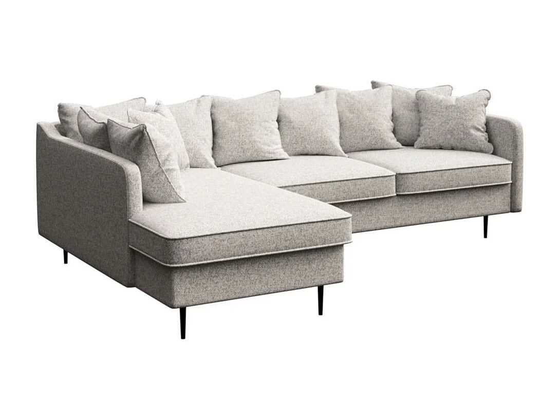 Canapé d'angle gauche Esme - Beige clair