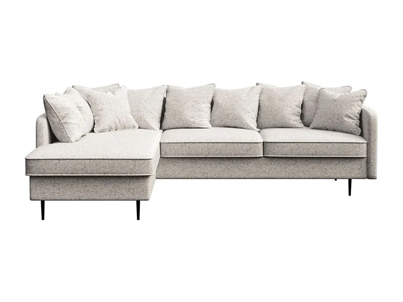 Canapé d'angle gauche Esme - Beige clair