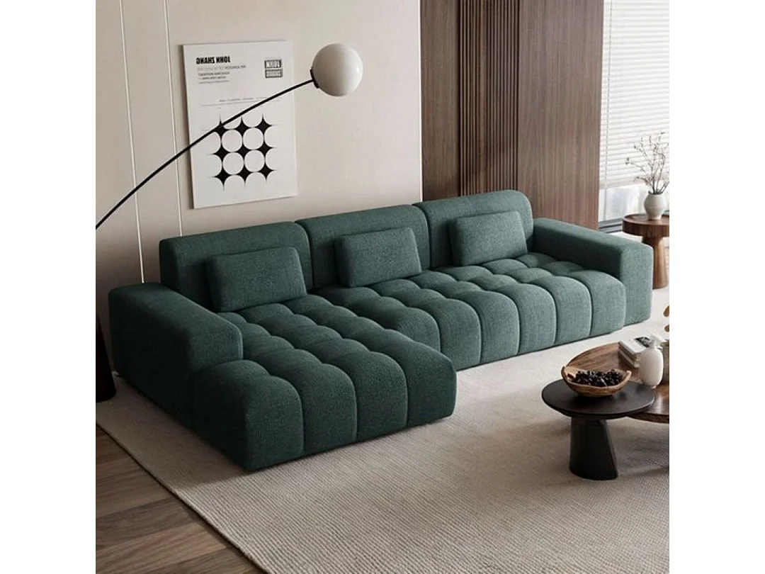 Canapé d'angle gauche Chevi Ocean noise