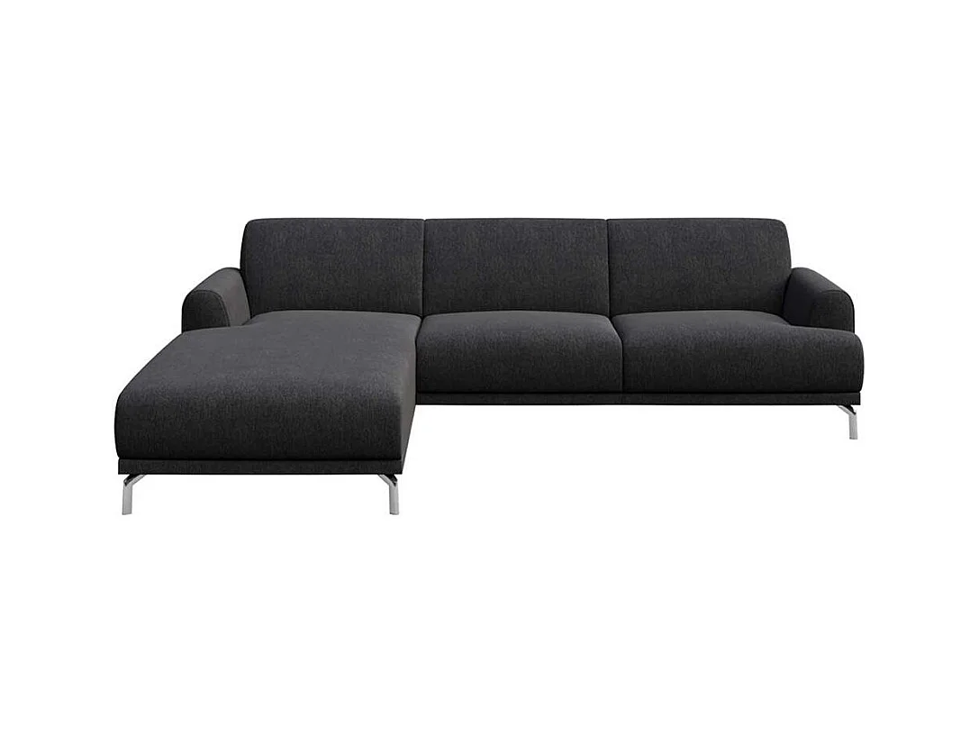 Canapé d'angle gauche Puzo anthracite
