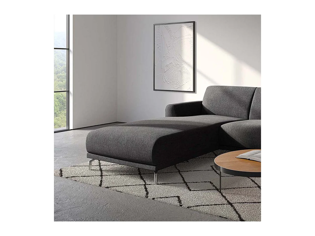 Canapé d'angle gauche Puzo anthracite