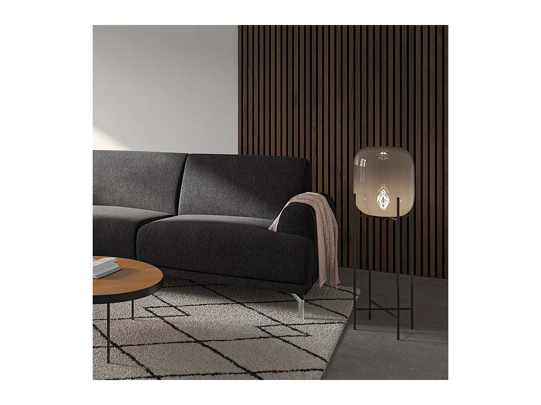 Canapé d'angle gauche Puzo anthracite