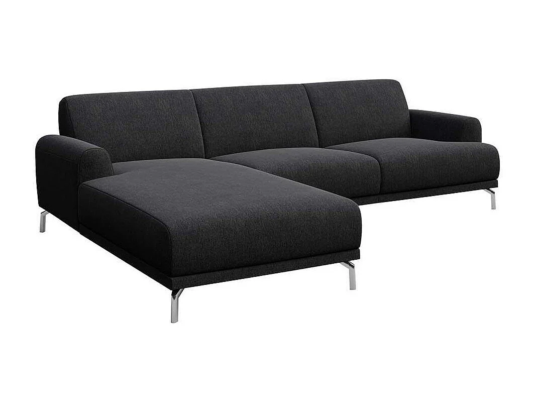 Canapé d'angle gauche Puzo anthracite