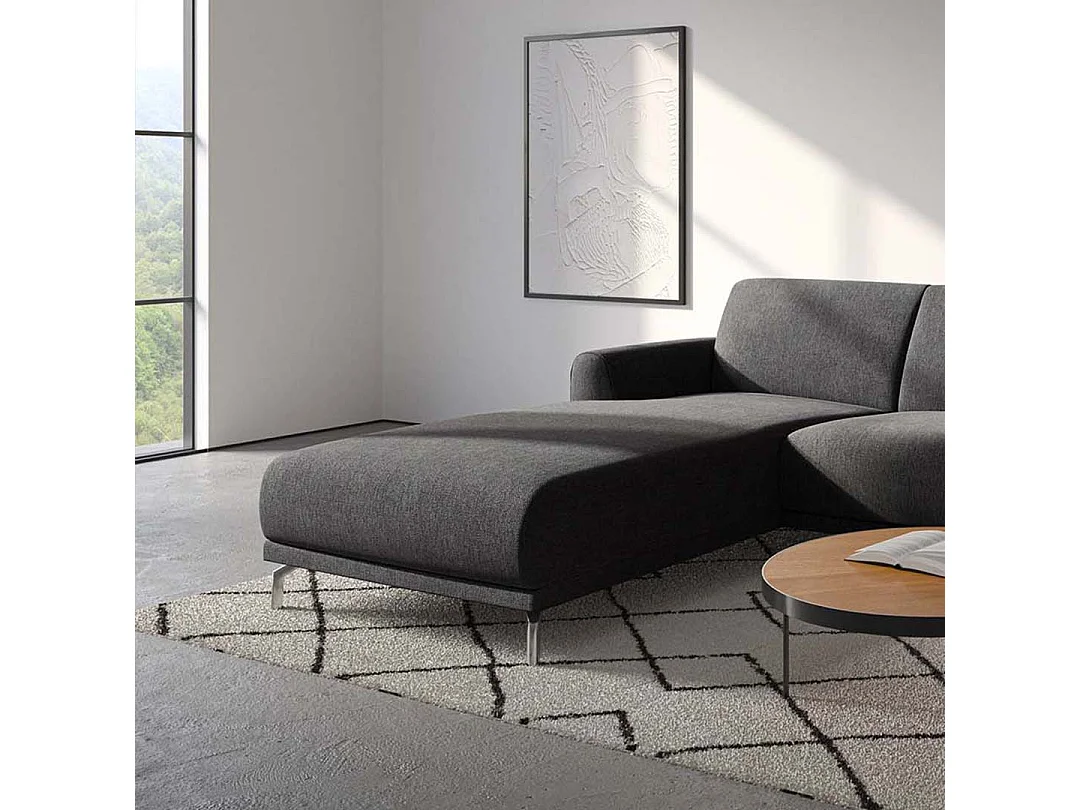 Canapé d'angle gauche Puzo anthracite