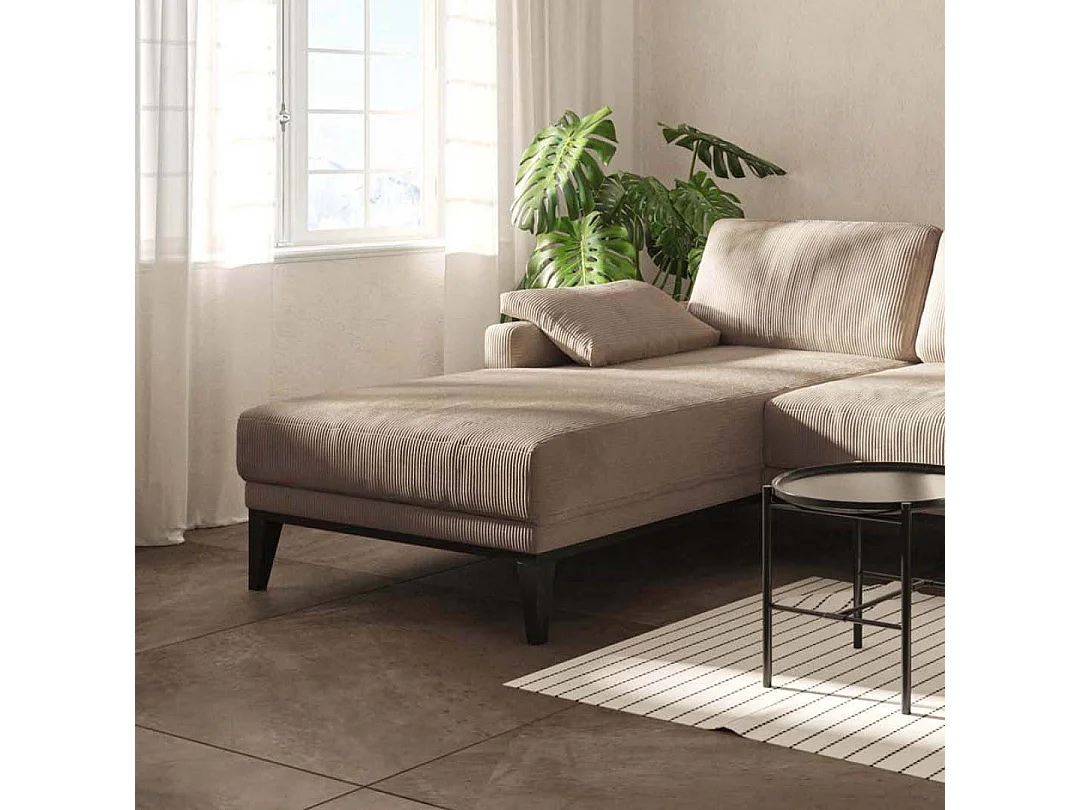 Canapé d'angle gauche Musso beige brun