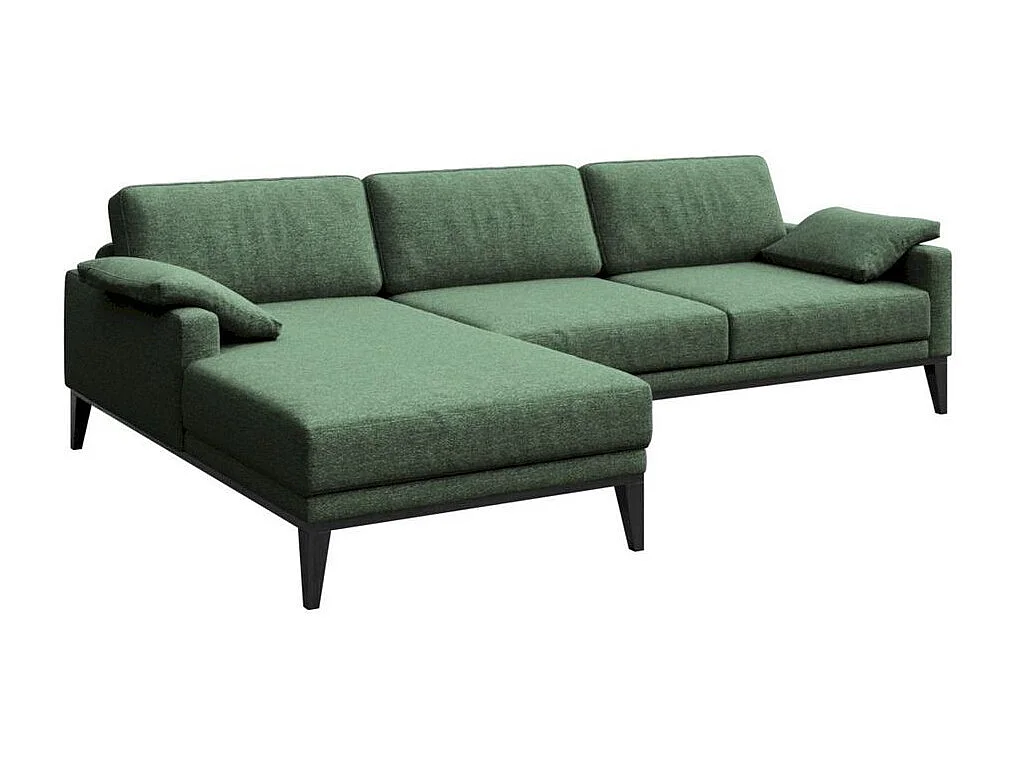 Canapé d'angle gauche Musso vert foncé