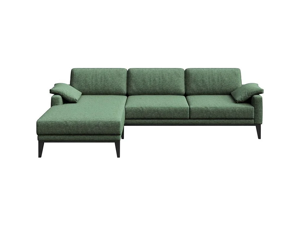 Canapé d'angle gauche Musso vert foncé