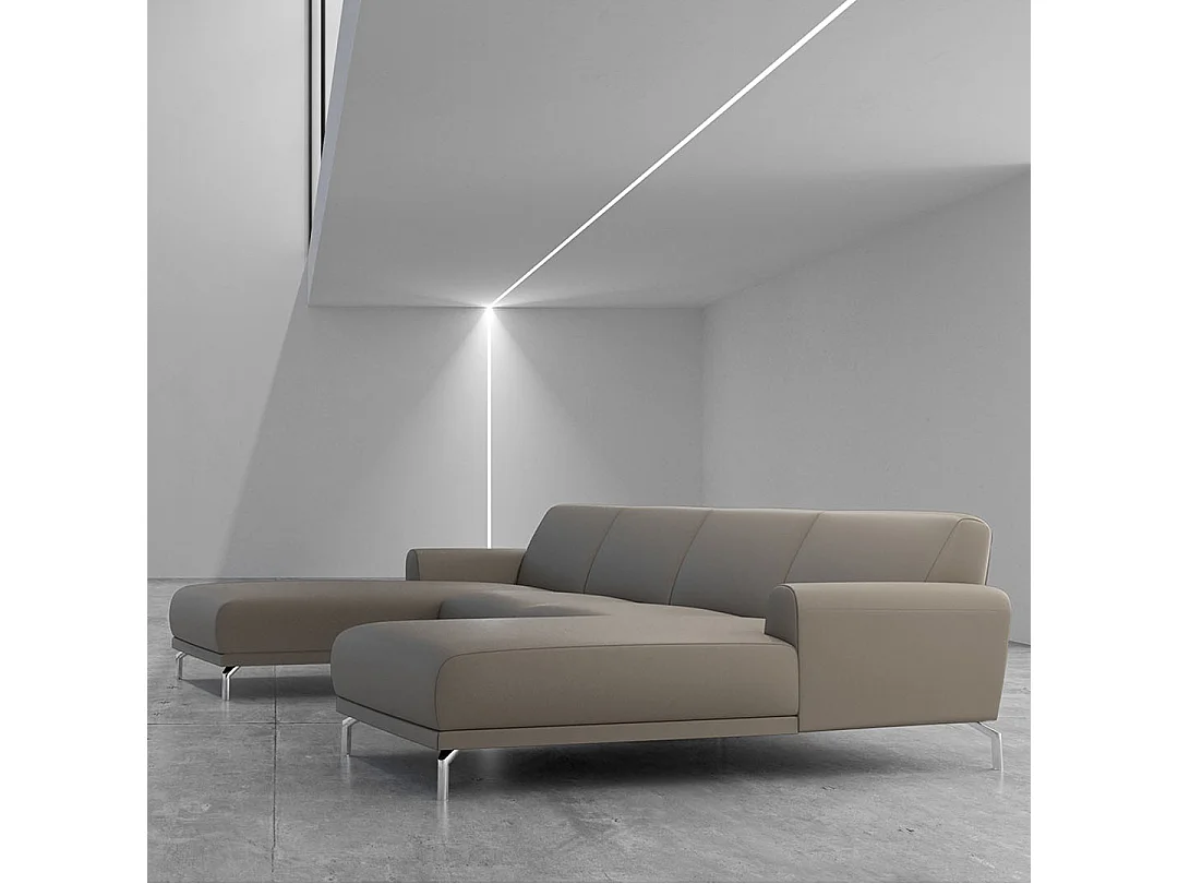 Canapé panoramique Puzo Gris fossile