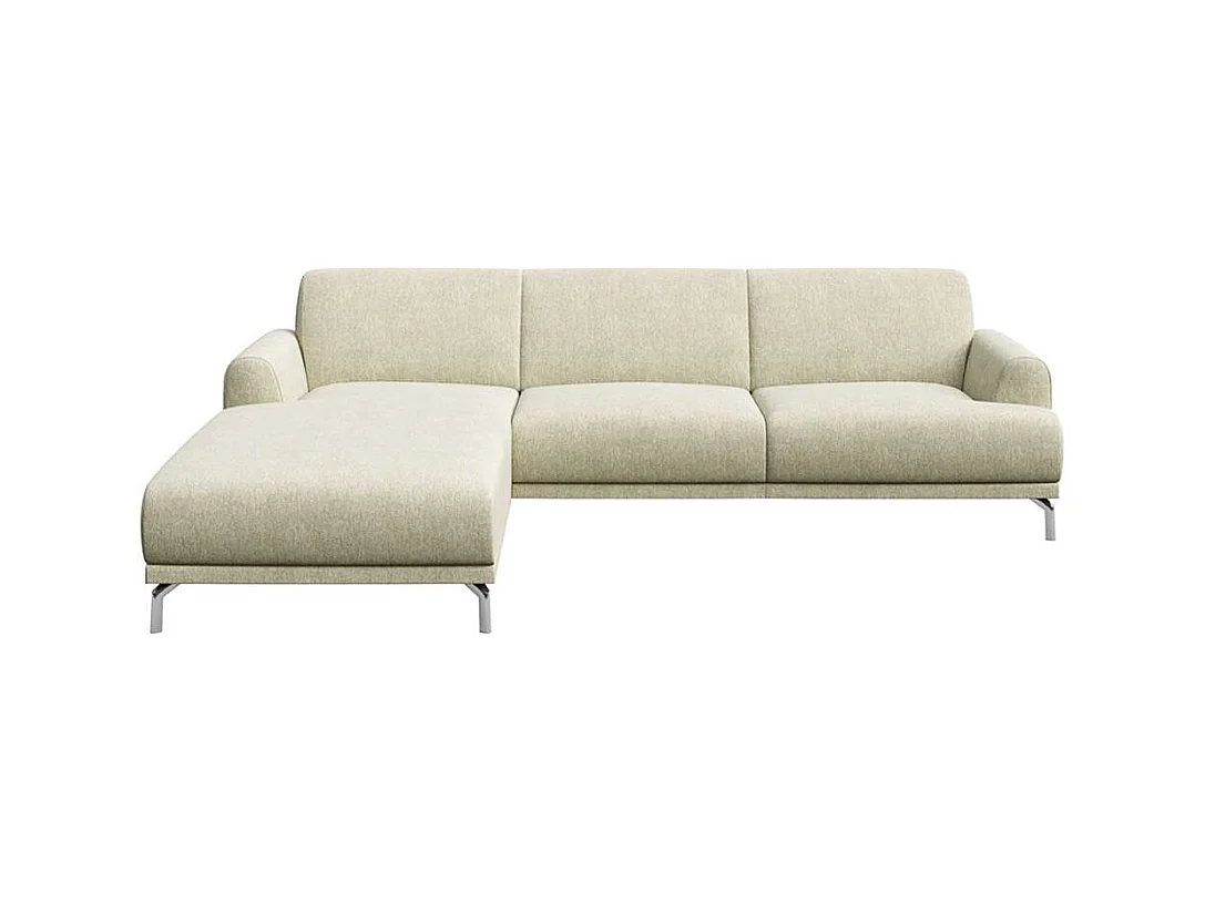 Canapé d'angle gauche Puzo beige très clair