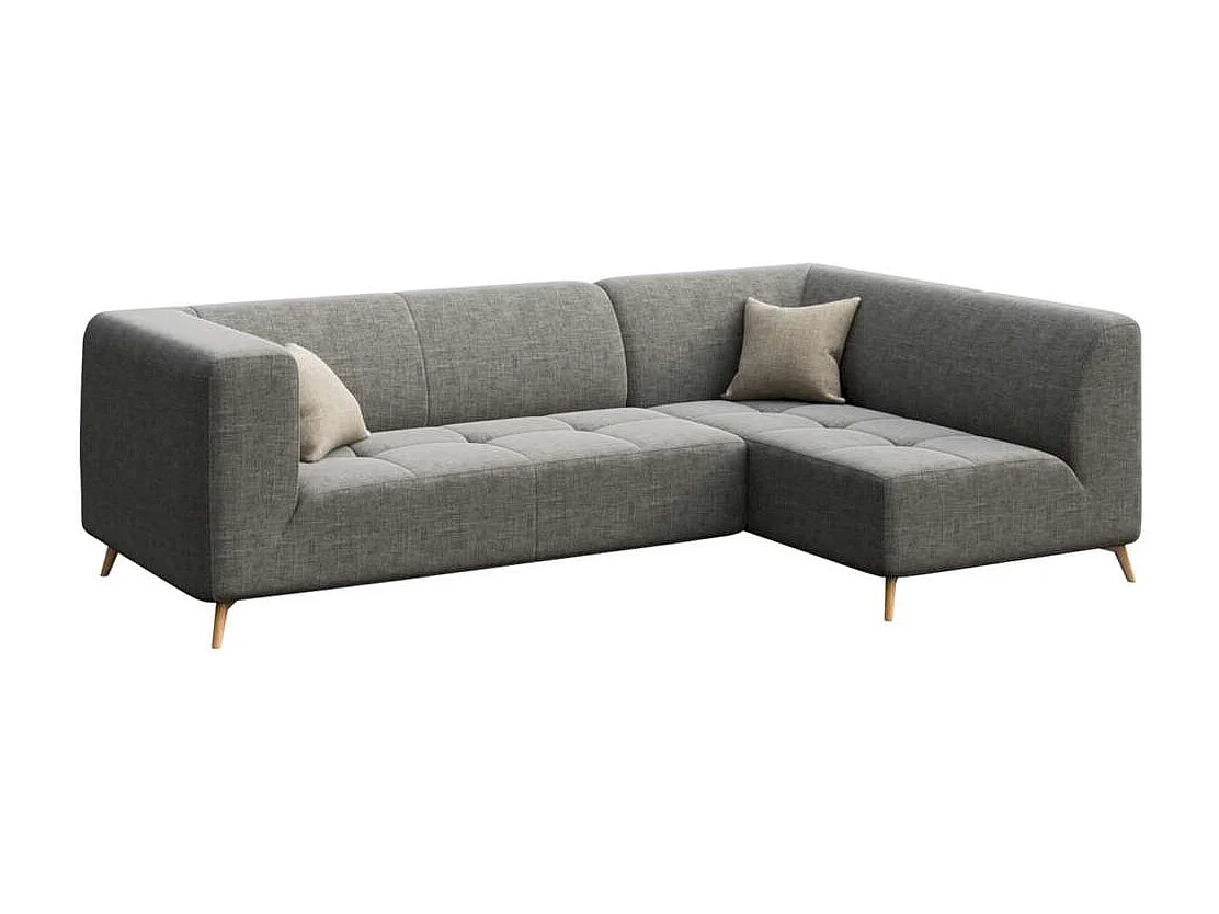 Canapé d'angle droit Toro gris droit