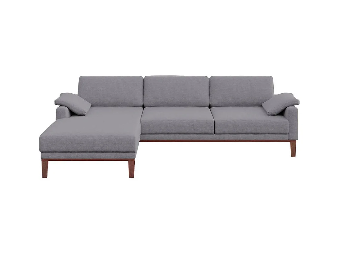 Canapé d'angle gauche gris Musso