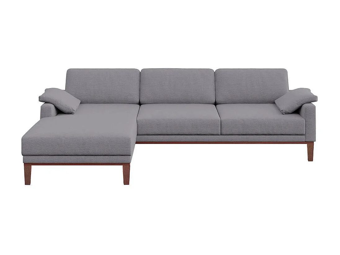 Canapé d'angle gauche gris Musso