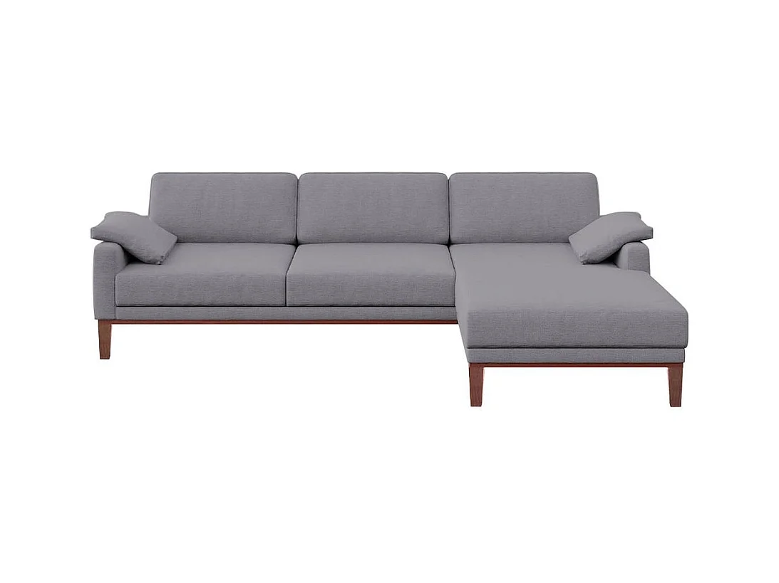 Canapé d'angle droit gris Musso