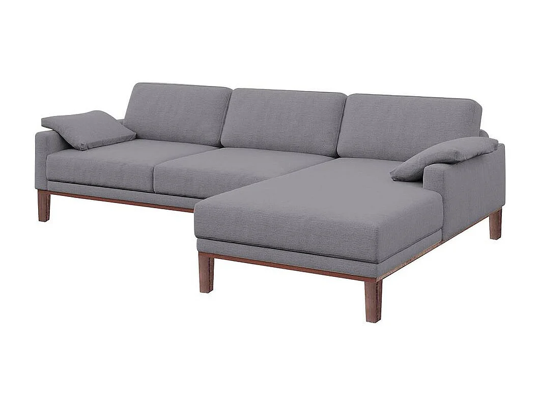 Canapé d'angle droit gris Musso