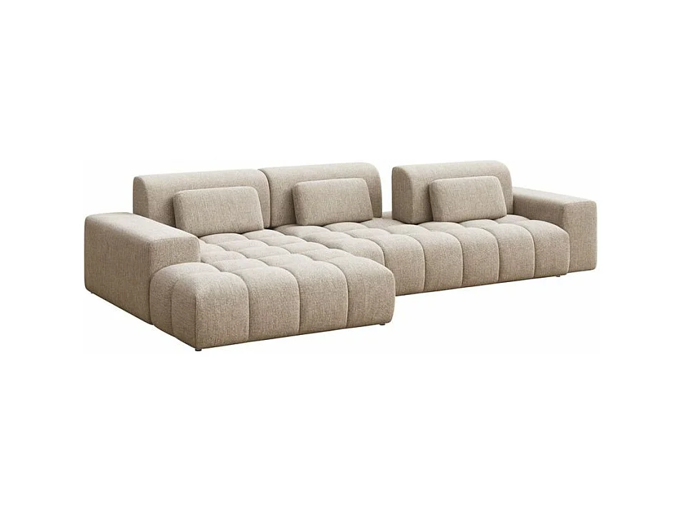 Canapé d'angle gauche Chevi Beige foncé