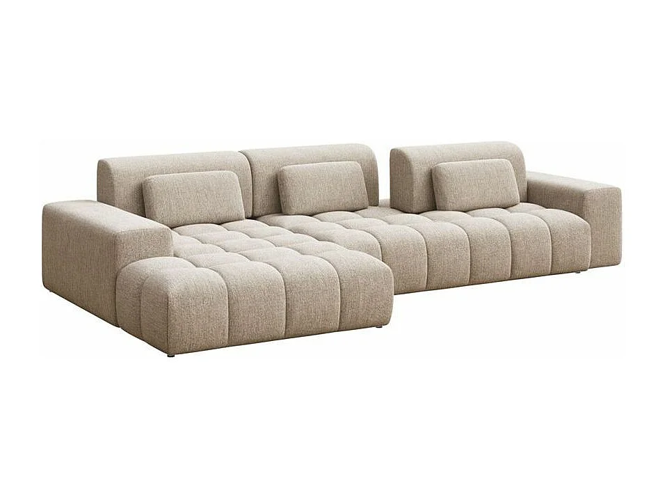 Canapé d'angle gauche Chevi Beige foncé