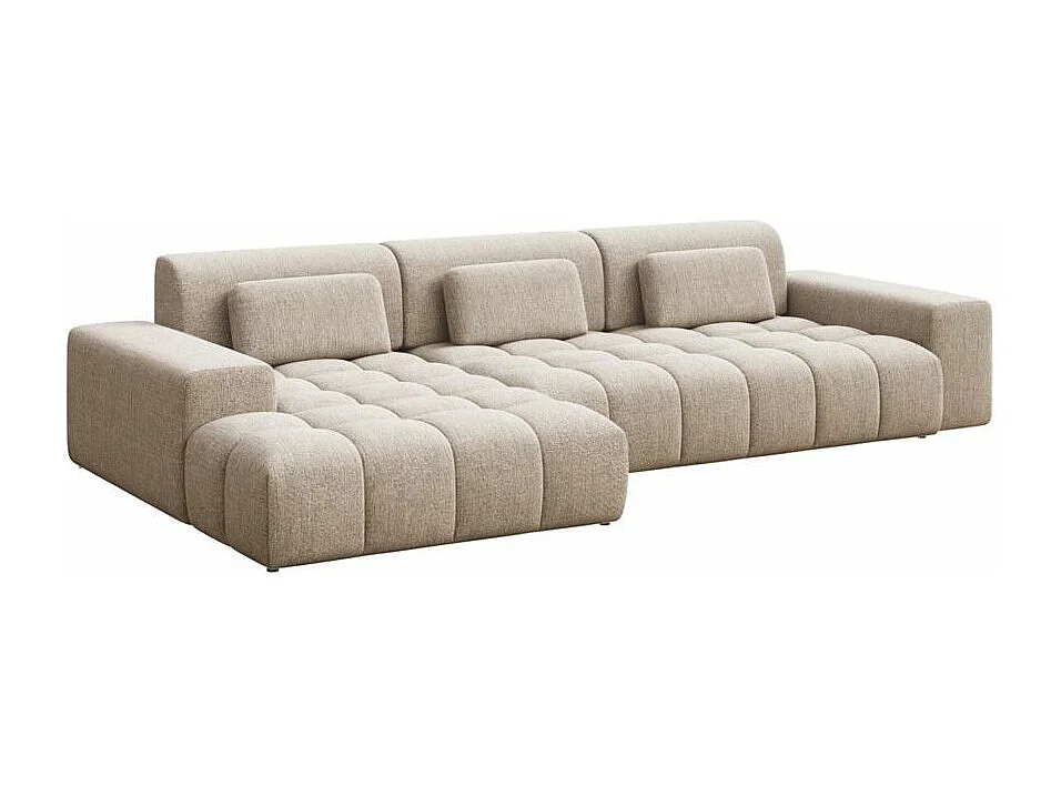 Canapé d'angle gauche Chevi Beige foncé