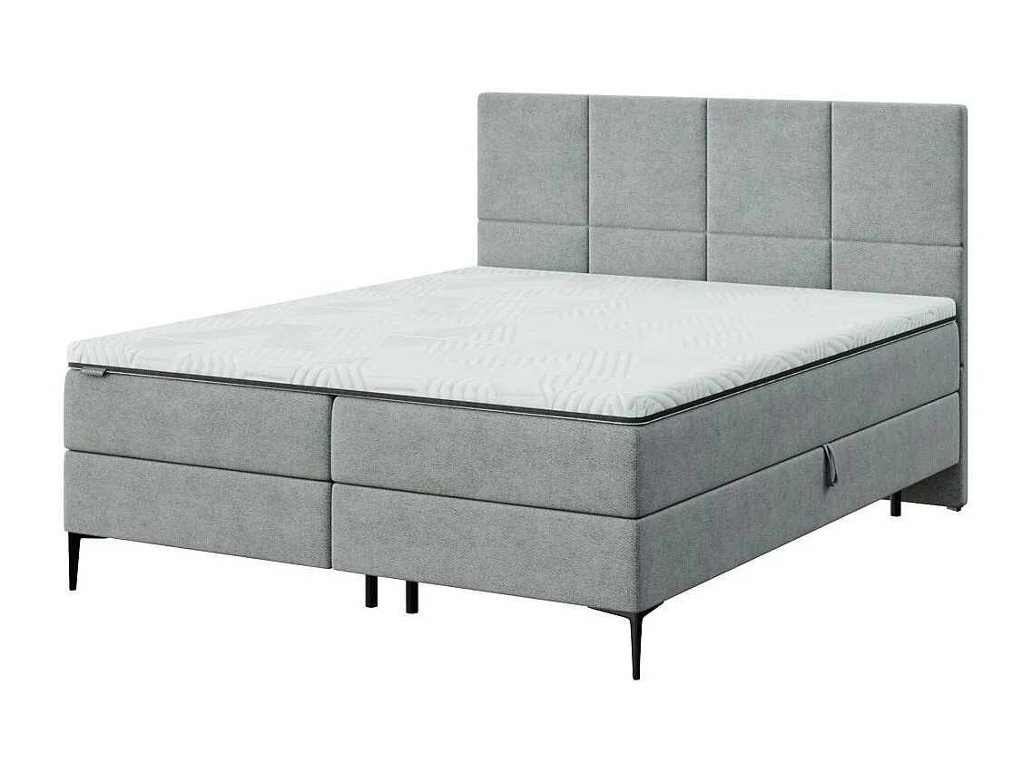 Mesonica Bufo Lit Continental, carrés gris 160x20, Surmatelas 160x200 h: 5 cm0
