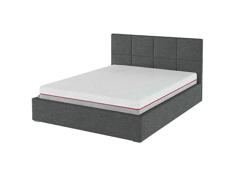 Lit Mesonica Bufo, carrés anthracite 140x200