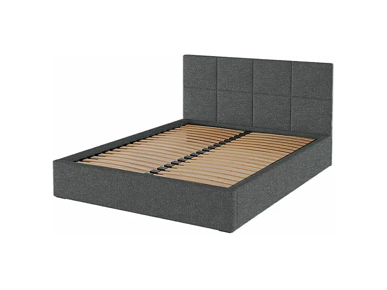 Lit Mesonica Bufo, carrés anthracite 140x200