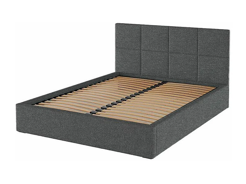 Lit Mesonica Bufo, carrés anthracite 140x200