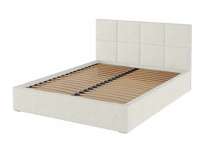 Lit Mesonica Bufo, carrés beige clair 140x200