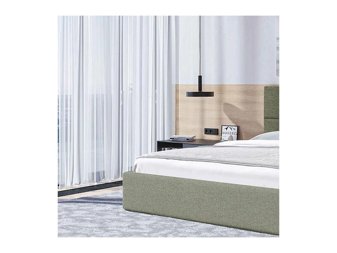 Lit Mesonica Bufo, carrés vert 160x200