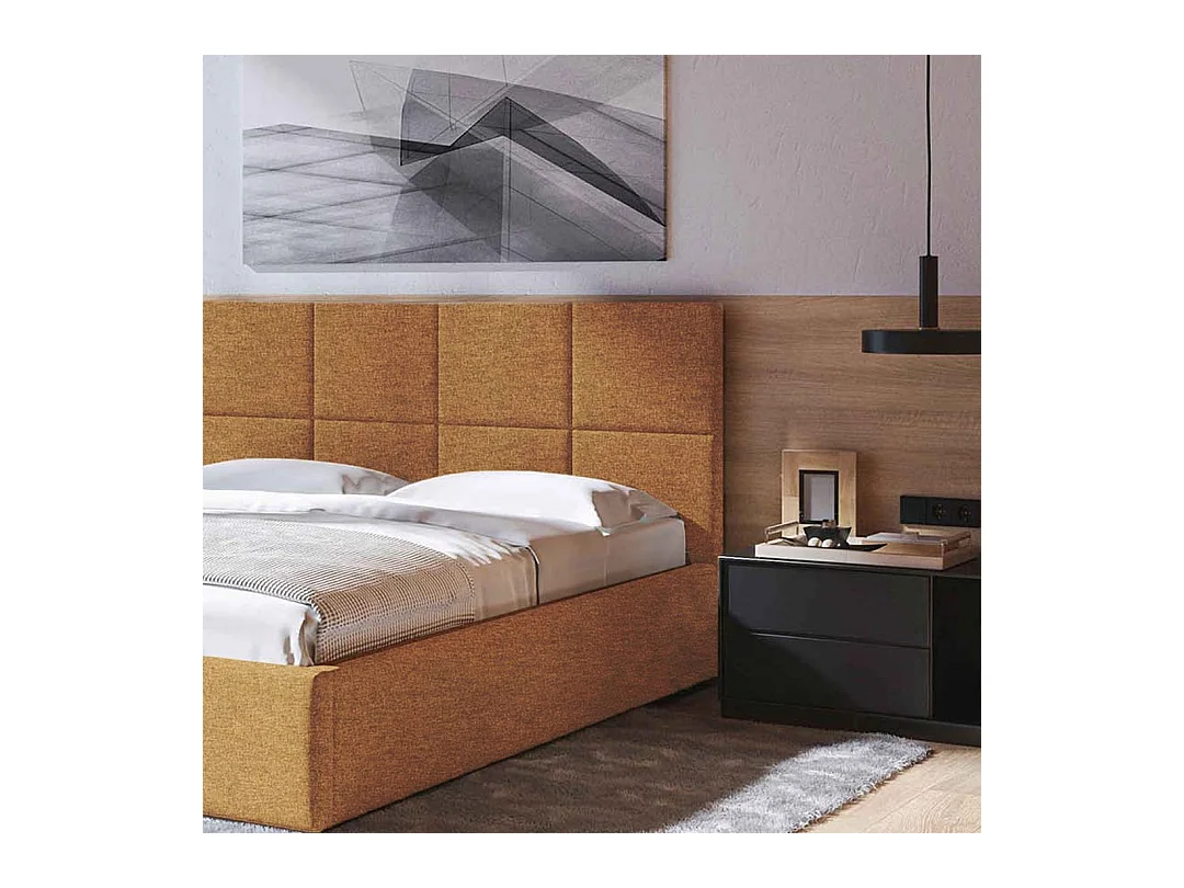 Lit Mesonica Bufo, carrés miel 160x200