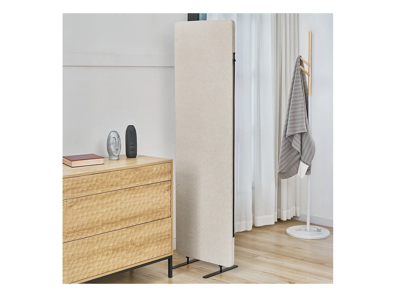 Cloison de séparation SVITA OTIS, paravent autoportant, beige