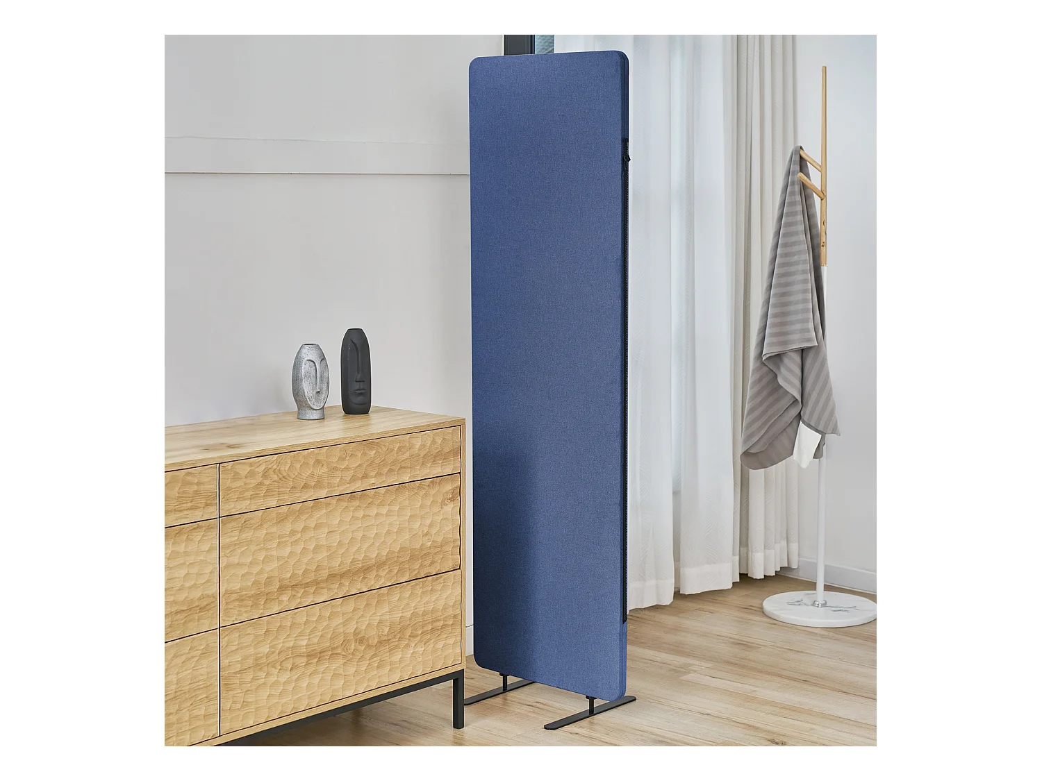 Cloison de séparation SVITA OTIS, paravent autoportant, bleu