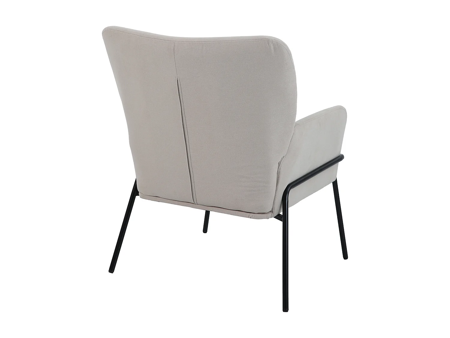 Fauteuil lounge SVITA FREIA moderne avec accoudoirs, chaise cocktail rembourrée beige