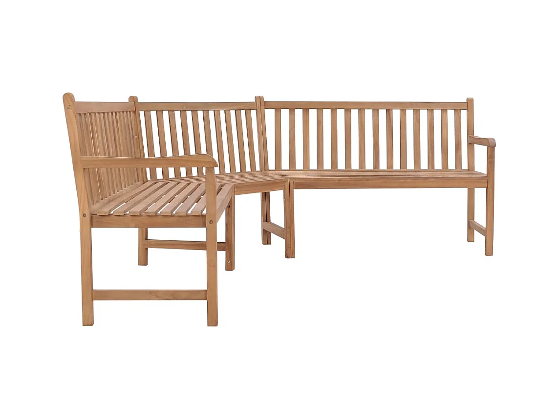 Banc d'angle de jardin 185x185x90 cm Bois de teck solide
