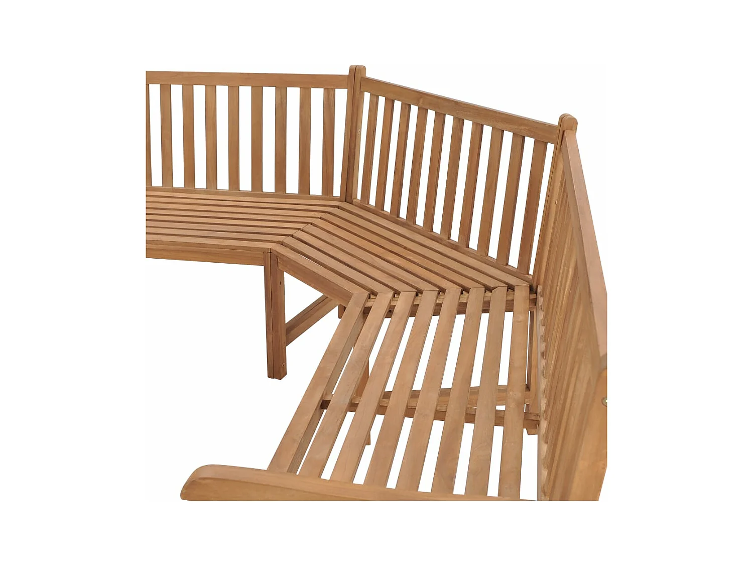 Banc d'angle de jardin 185x185x90 cm Bois de teck solide
