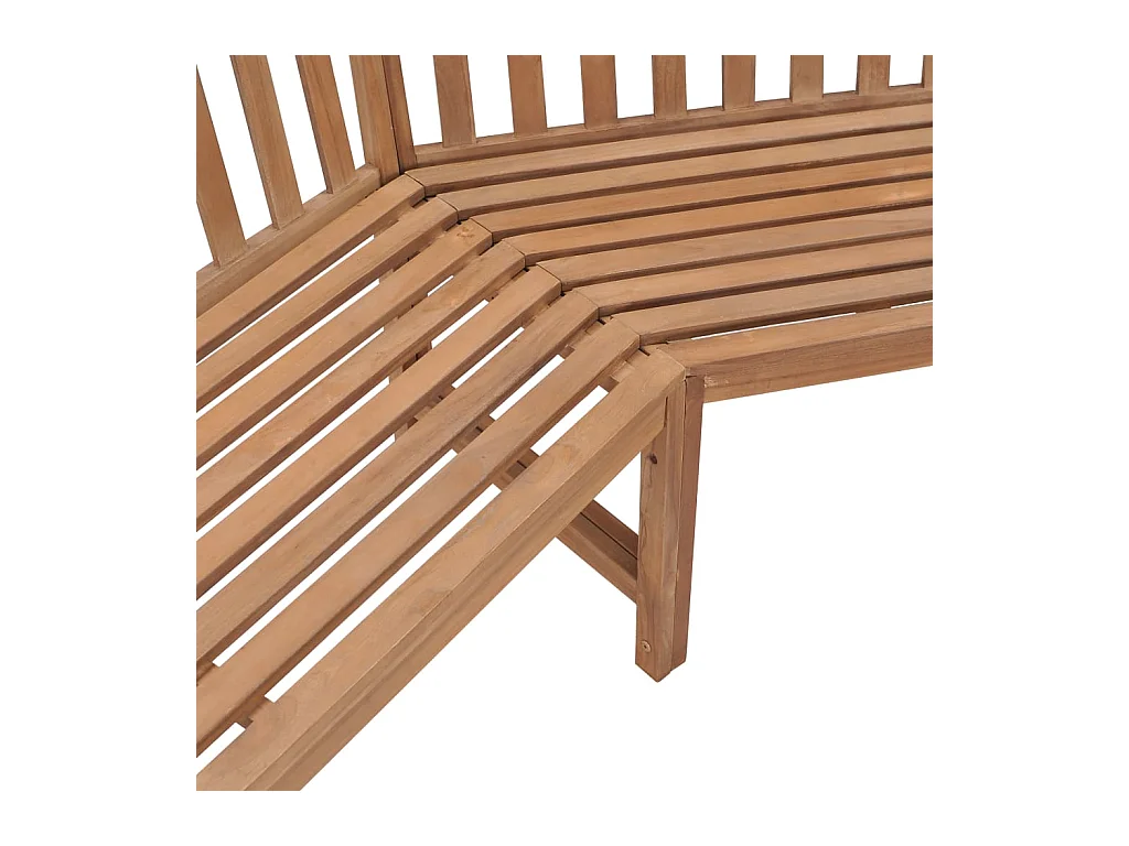 Banc d'angle de jardin 185x185x90 cm Bois de teck solide