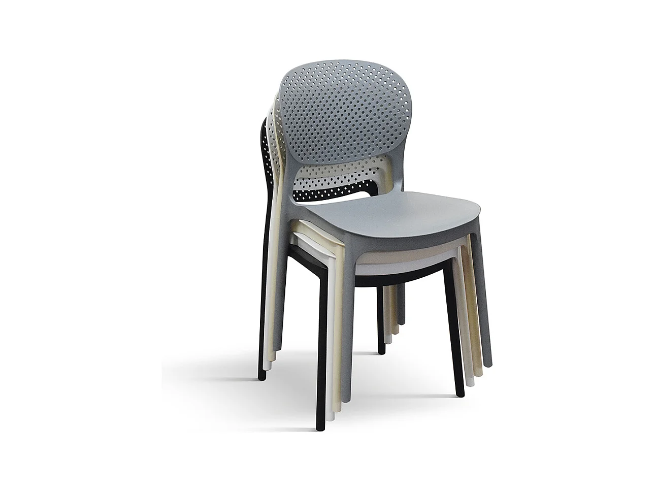 Sedia Anita Bianco set da 4 sedie in polipropilene