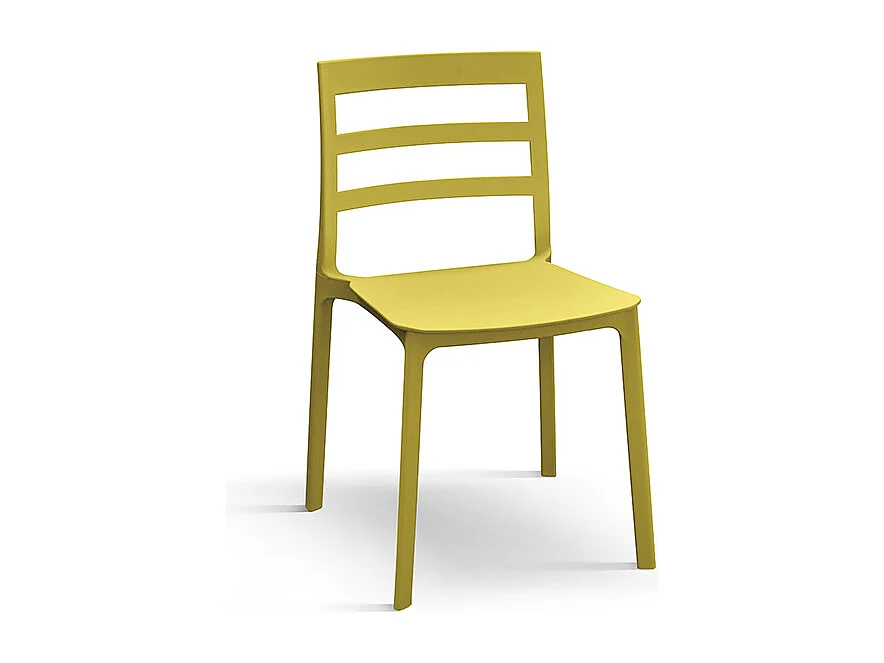 Sedia Luca set da 4 sedie giallo in polipropilene