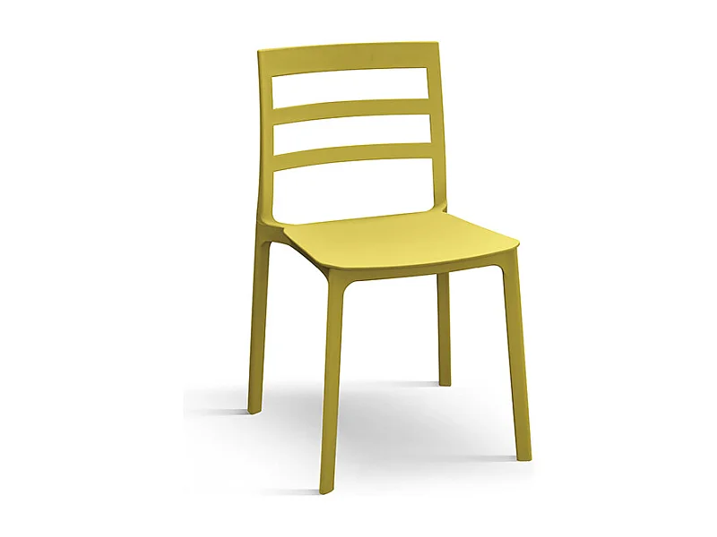 Sedia Luca set da 4 sedie giallo in polipropilene