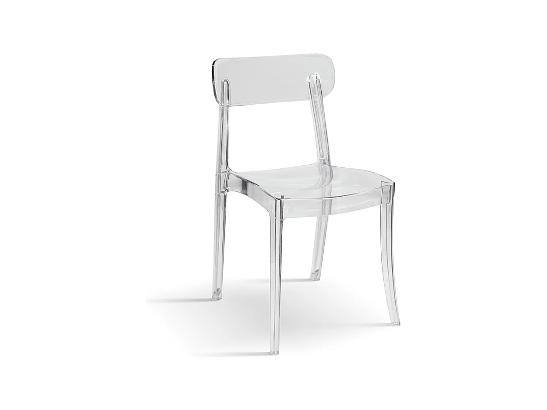 Sedia Colette trasparente set da 4 sedie in polipropilene