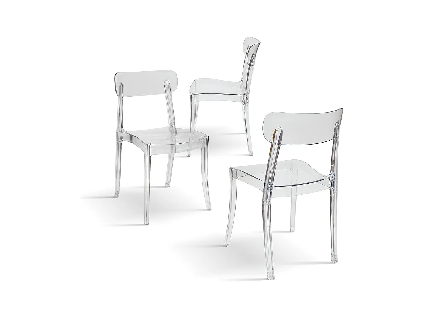 Sedia Colette trasparente set da 4 sedie in polipropilene