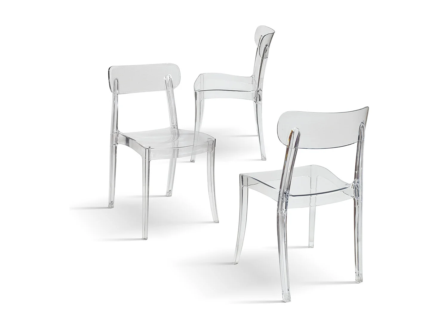 Sedia Colette trasparente set da 4 sedie in polipropilene