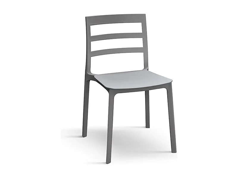 Sedia Luca set da 4 sedie grigio in polipropilene