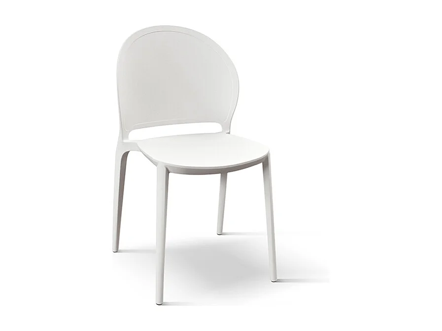 Sedia Stefania set da 4 sedie bianco in polipropilene