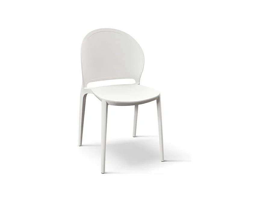 Sedia Stefania set da 4 sedie bianco in polipropilene