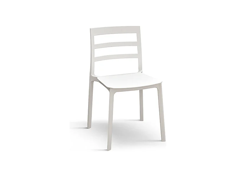 Sedia Luca set da 4 sedie bianco in polipropilene