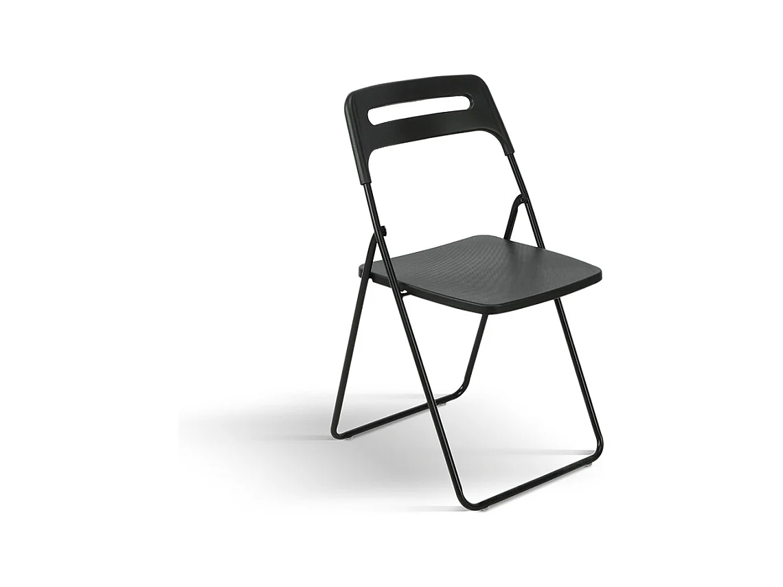 Sedia pieghevole Peter Nera set da 6 sedie struttura in metallo