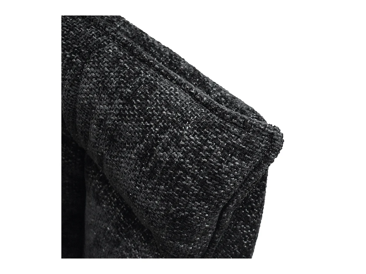 Sedia Gastone Nero set da 2 sedie con rivestimento in tessuto e gambe in metallo