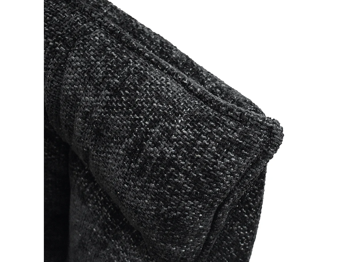 Sedia Gastone Nero set da 2 sedie con rivestimento in tessuto e gambe in metallo