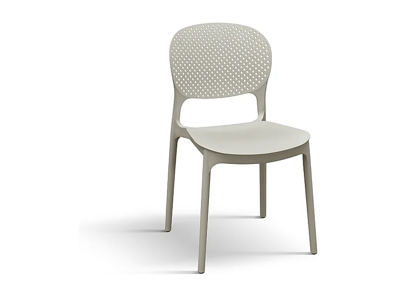 Sedia Anita Tortora set da 4 sedie in polipropilene