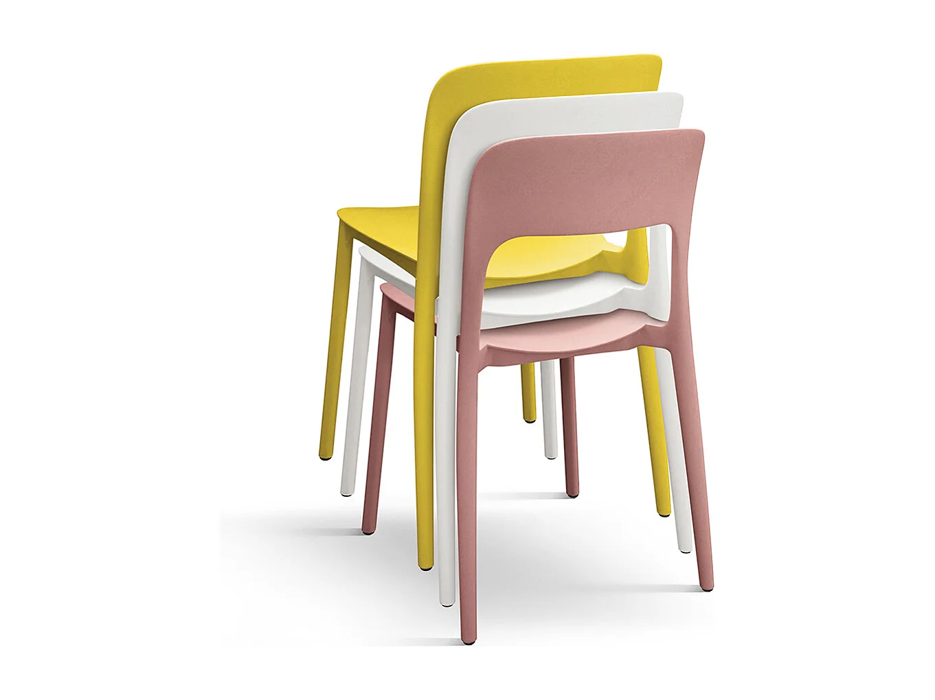 Sedia Luana set da 4 sedie grigio in polipropilene